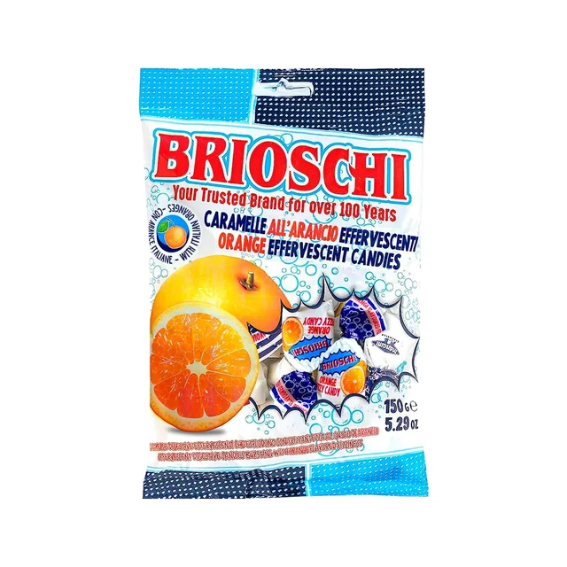 Orange fizzy candy bag